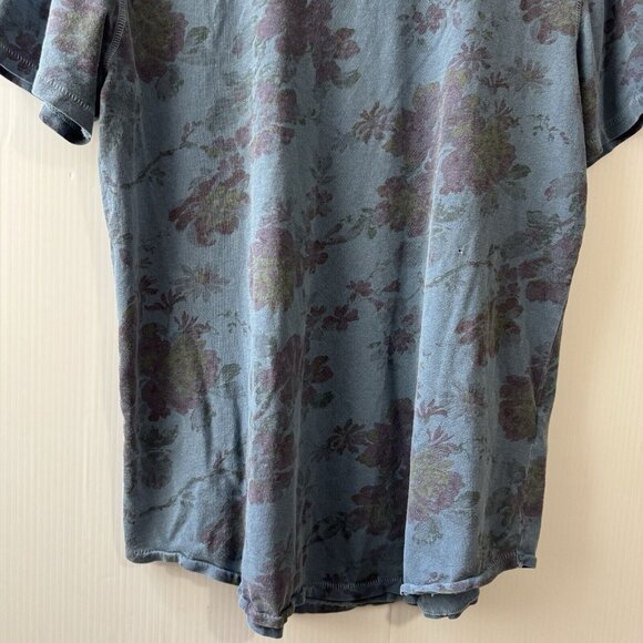 Vintage y2k Abercrombie & Fitch Garmen Dyed Floral Print T-shirt Top Sz L - Picture 12 of 14